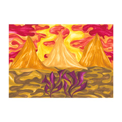 Saffron Pyramids Print On Paper