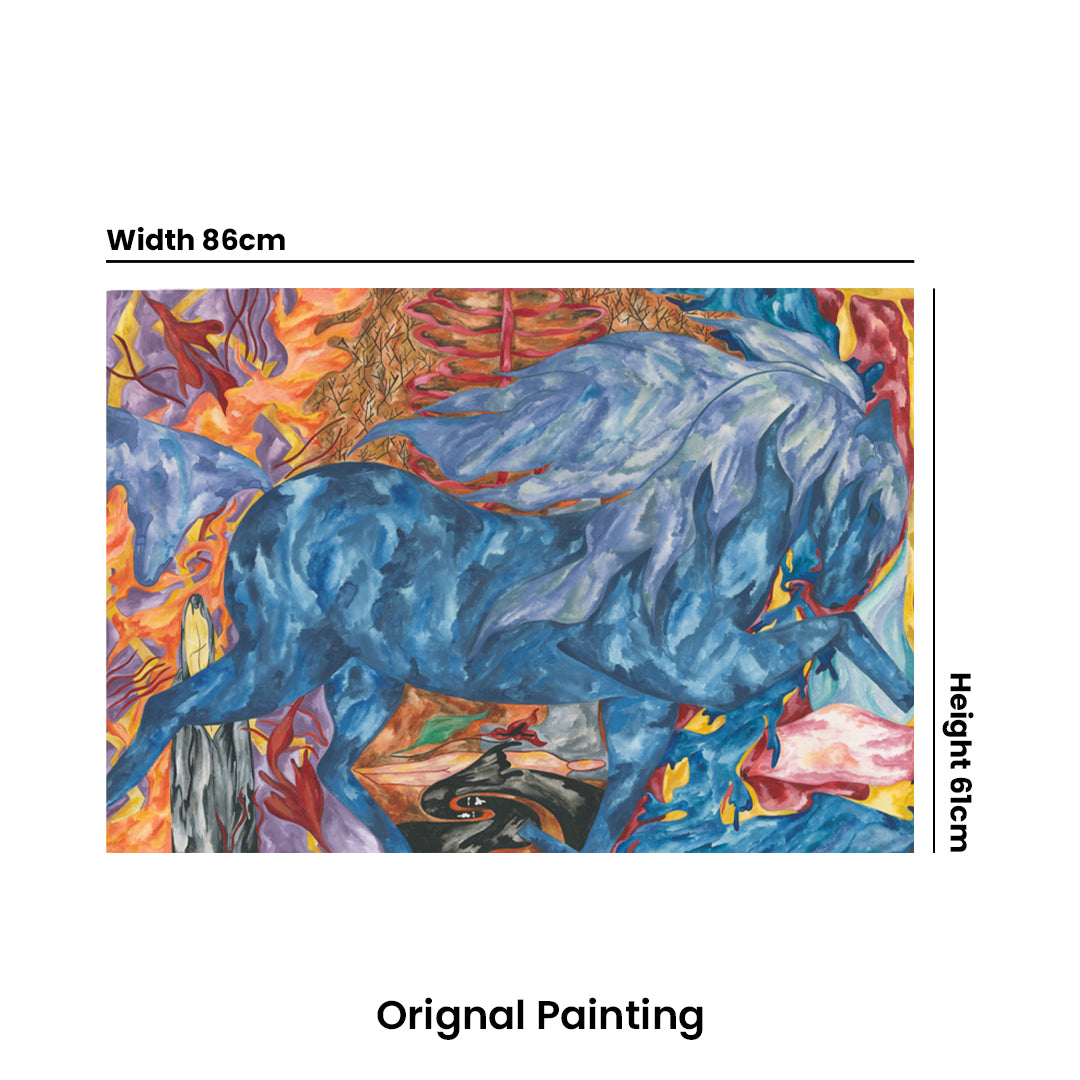 Blue Horse Canvas Print
