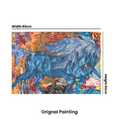 Blue Horse Canvas Print