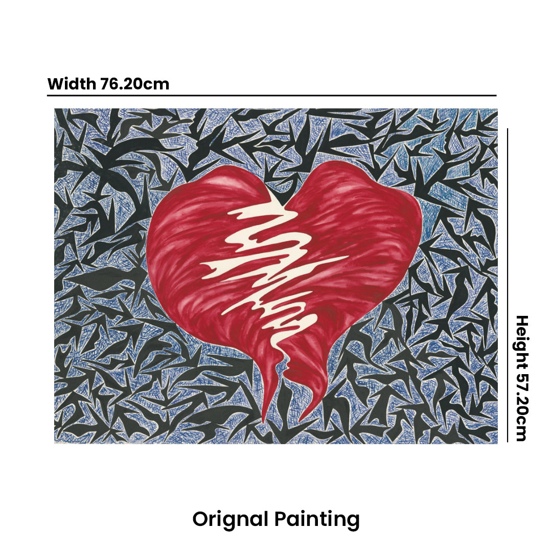 Stretched Heart Canvas Print