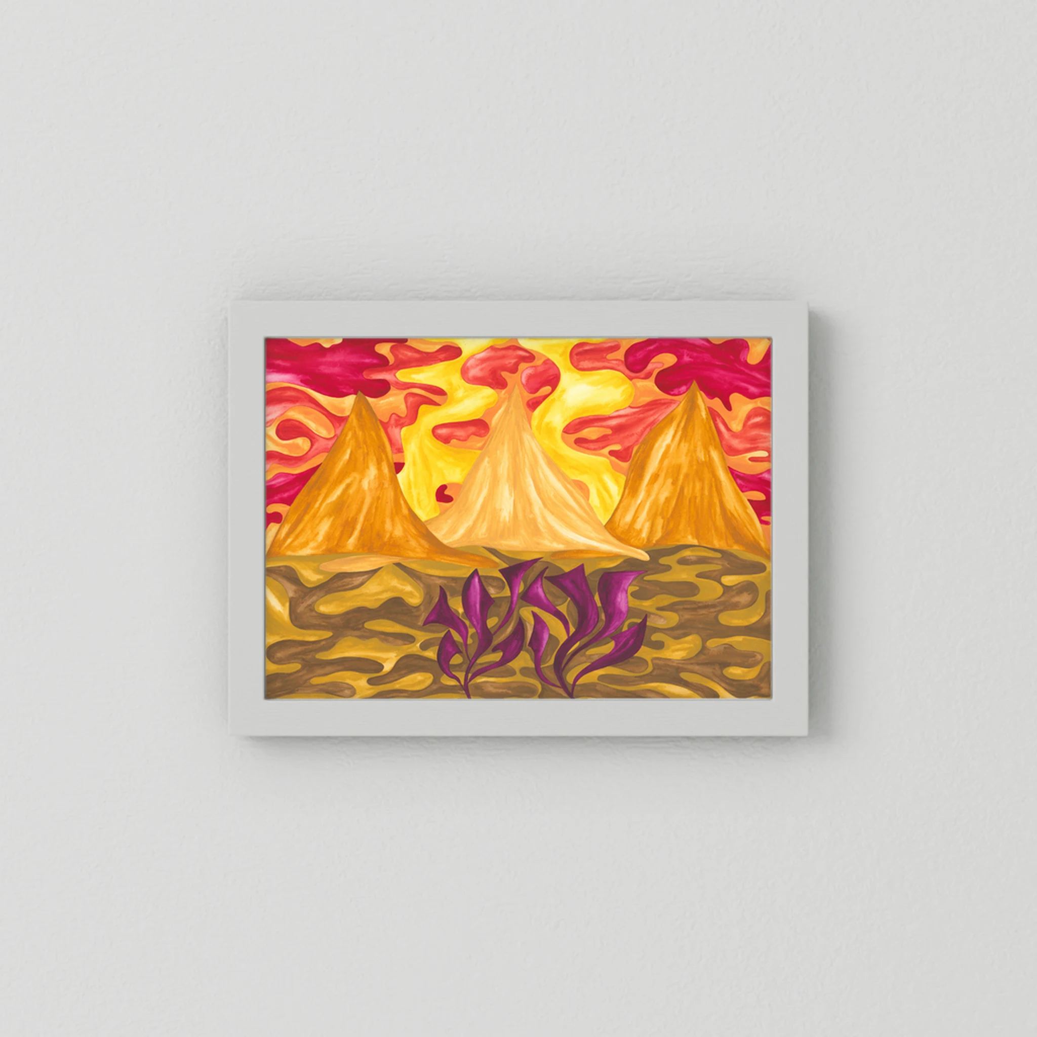Saffron Pyramids Fine Art