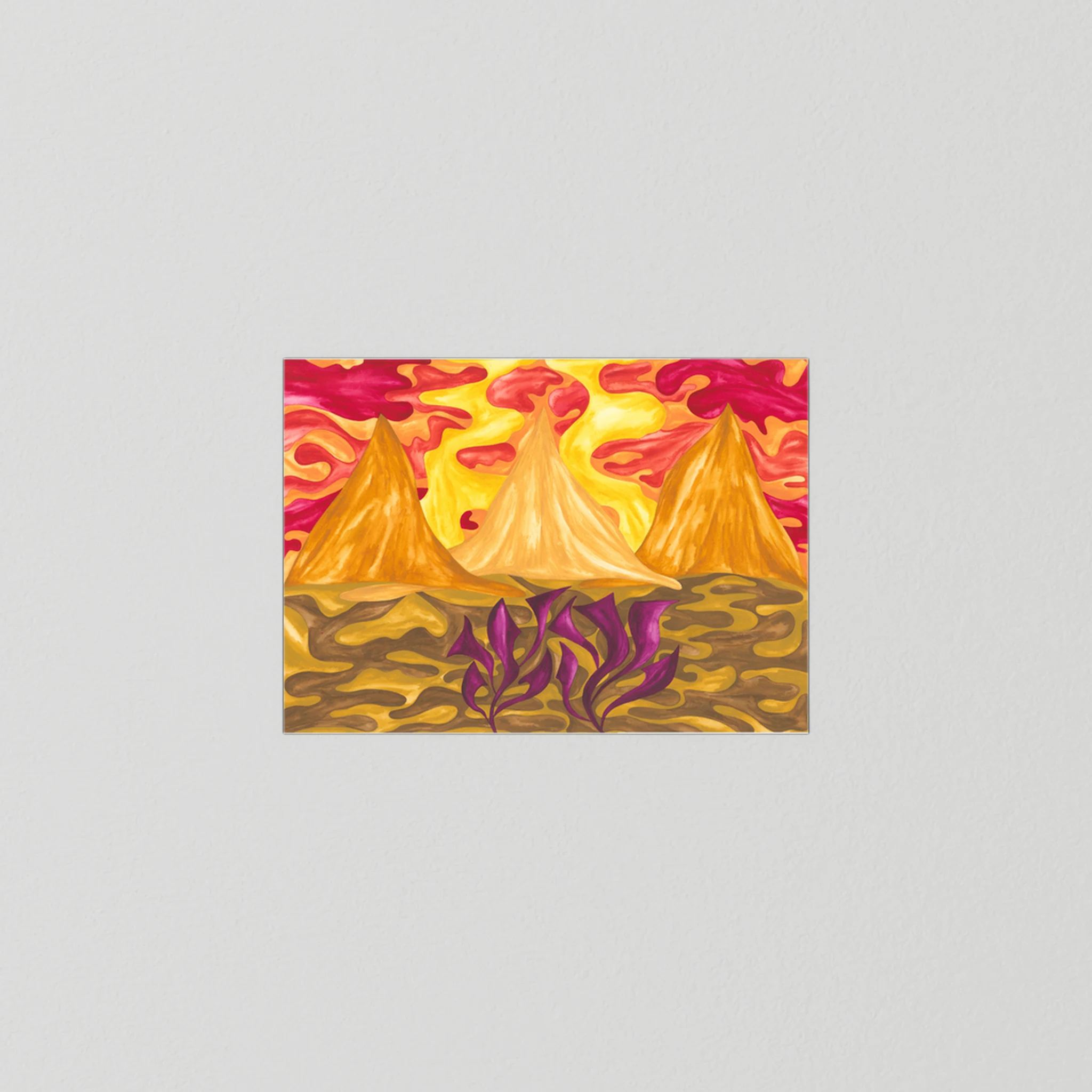 Saffron Pyramids Fine Art