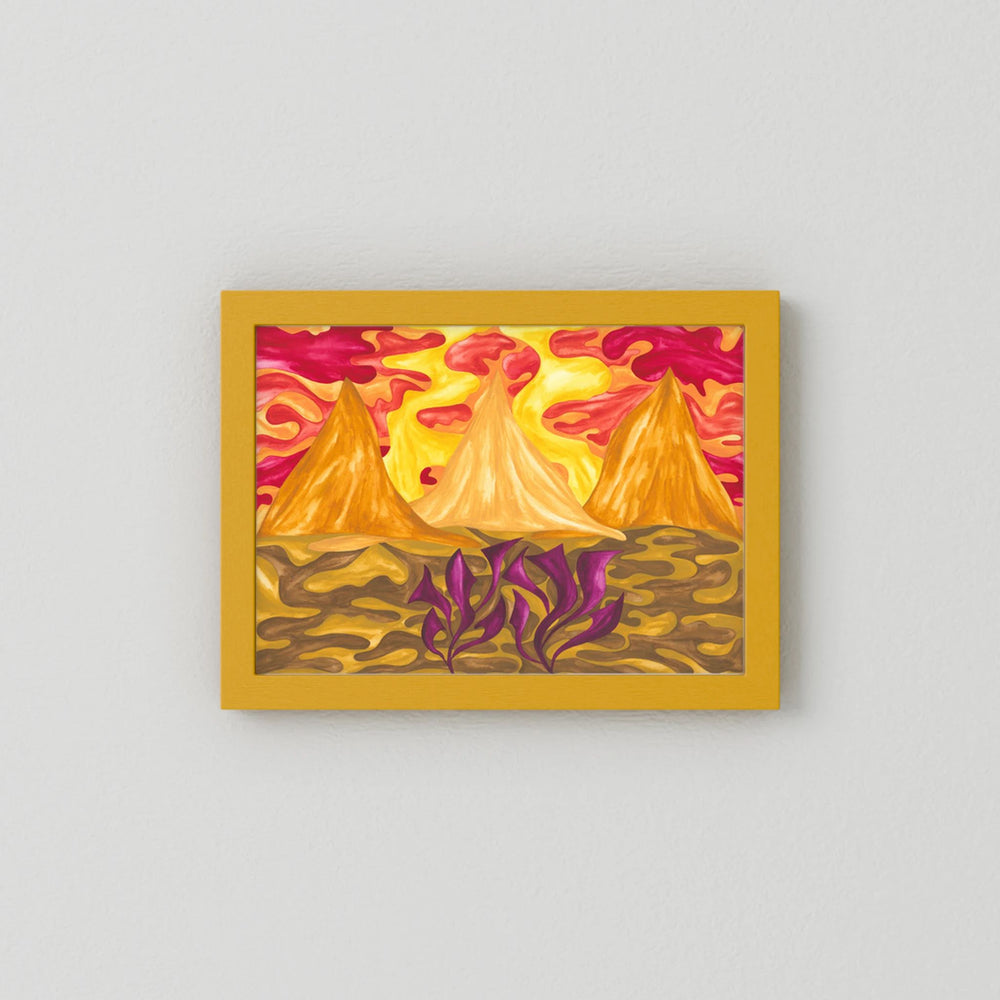 Saffron Pyramids Fine Art
