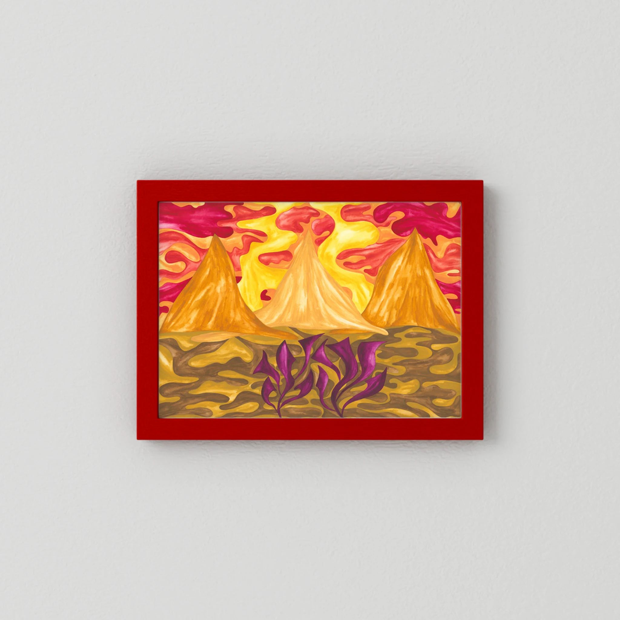 Saffron Pyramids Fine Art
